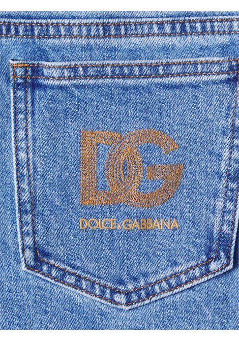 Jeans bambino azzurro in cotone DOLCE E GABBANA | L42F85/CEDENIM